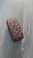 Taschengurt Leoprint schwarz/braun