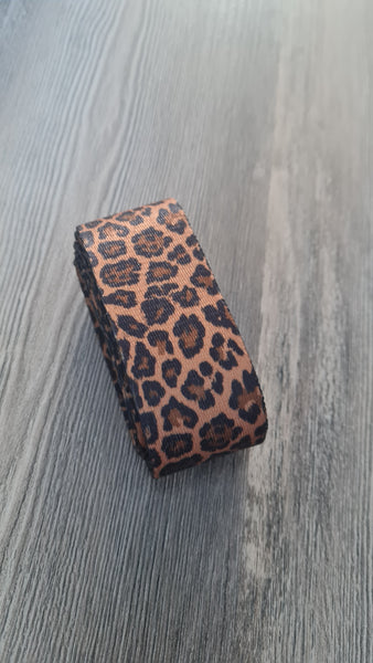 Taschengurt Leoprint schwarz/braun