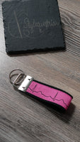 Schlüsselanhänger "Heartbeat" auf pink