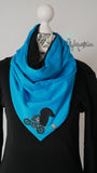 Tuchloop aqua /  anthrazit mit Ghostrider