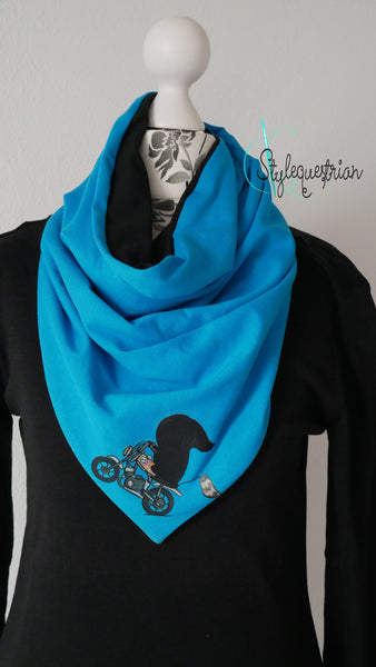 Tuchloop aqua /  anthrazit mit Ghostrider