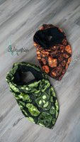 Tuchloop schwarz /  neon Skull