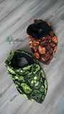 Tuchloop schwarz /  neon Skull