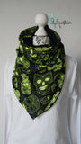 Tuchloop schwarz /  neon Skull