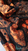 Tuchloop schwarz /  neon Skull