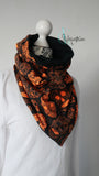 Tuchloop schwarz /  neon Skull