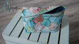 Kosmetiktäschchen / Krimskramstäschchen geometrischem Motiv in mint / rose