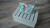 Kosmetiktäschchen / Krimskramstäschchen geometrischem Motiv in mint / rose