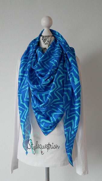 XXL Tuch aus Viskose blau / türkis