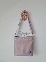 Shopper in altrosa mit floralem Innenfutter (Unikat)