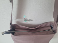 Shopper in altrosa mit floralem Innenfutter (Unikat)