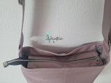 Shopper in altrosa mit floralem Innenfutter (Unikat)