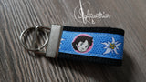 Schlüsselanhänger "Heidi" rosa / blau