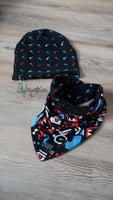 Wende-Set Beanie und Tuchloop Drei ??? (Kinder)
