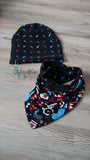 Wende-Set Beanie und Tuchloop Drei ??? (Kinder)