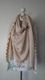 XXL Wolltuch in beige