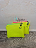 Kleines Täschchen / Geldbeutel in Neonfarben mit Statementstoff