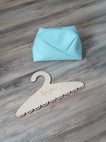 Set Stylische Handtasche mit Faltenoptik (groß) und Täschchen