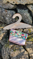 Set Stylische Handtasche mit Faltenoptik (klein) und Täschchen