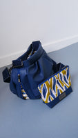 Set Stylische Handtasche mit Faltenoptik (klein) und Täschchen