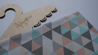 Canvas Dreiecke mint / apricot