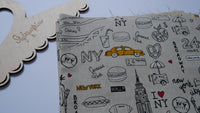 Canvas beige "New York"