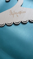 Kunstleder mint metallic fein strukturiert
