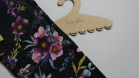 Bio-Canvas Blumen schwarzer Hintergrund