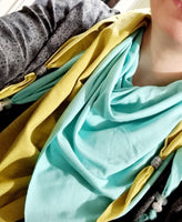 Halstuch aus Slubjersey mit Perlen