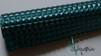 Kunstleder petrol metallic Pyramide