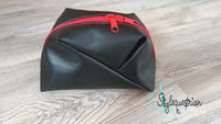 Set Stylische Handtasche mit Faltenoptik (klein) und Täschchen