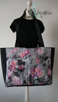 Shopper Campolino Blumen pink / schwarz