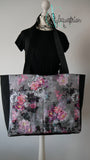 Shopper Campolino Blumen pink / schwarz