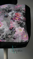 Shopper Campolino Blumen pink / schwarz