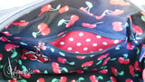 Retro Handtasche schwarz /Kirschen