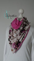 Tuchloop Blumen / pink