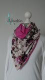 Tuchloop Blumen / pink