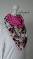 Tuchloop Blumen / pink
