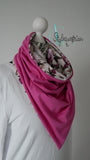 Tuchloop Blumen / pink