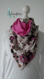 Tuchloop Blumen / pink