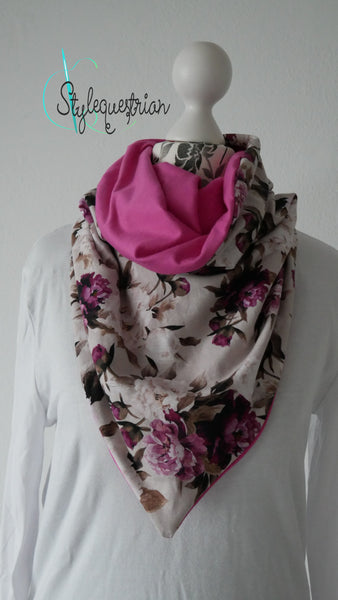 Tuchloop Blumen / pink