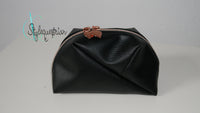 Cooles Täschchen als individueller Begleiter schwarz / Leoherzen beige