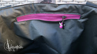 Shopper Campolino Blumen pink / schwarz