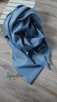 XXL Musselintuch jeansblau mit Glitzerstreifen