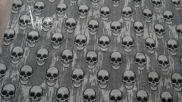 Baumwolle Skulls schwarz / grau