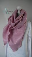 XXL Musselintuch rosa mit Glitzer