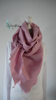 XXL Musselintuch rosa mit Glitzer