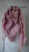 XXL Musselintuch rosa mit Glitzer
