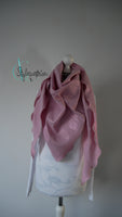 XXL Musselintuch rosa mit Glitzer