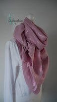 XXL Musselintuch rosa mit Glitzer